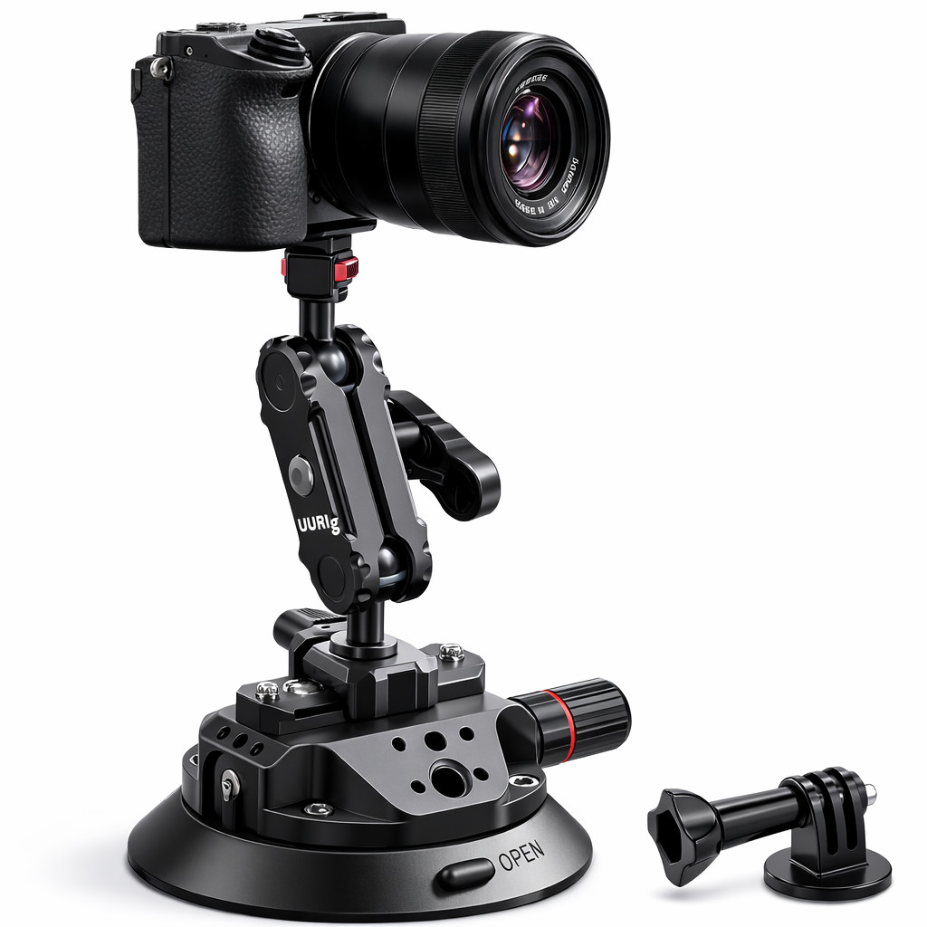 Heavy Duty Camera Suction Cup Mount w/ Magic Arm for Car Filming DSLR GoPro DJI