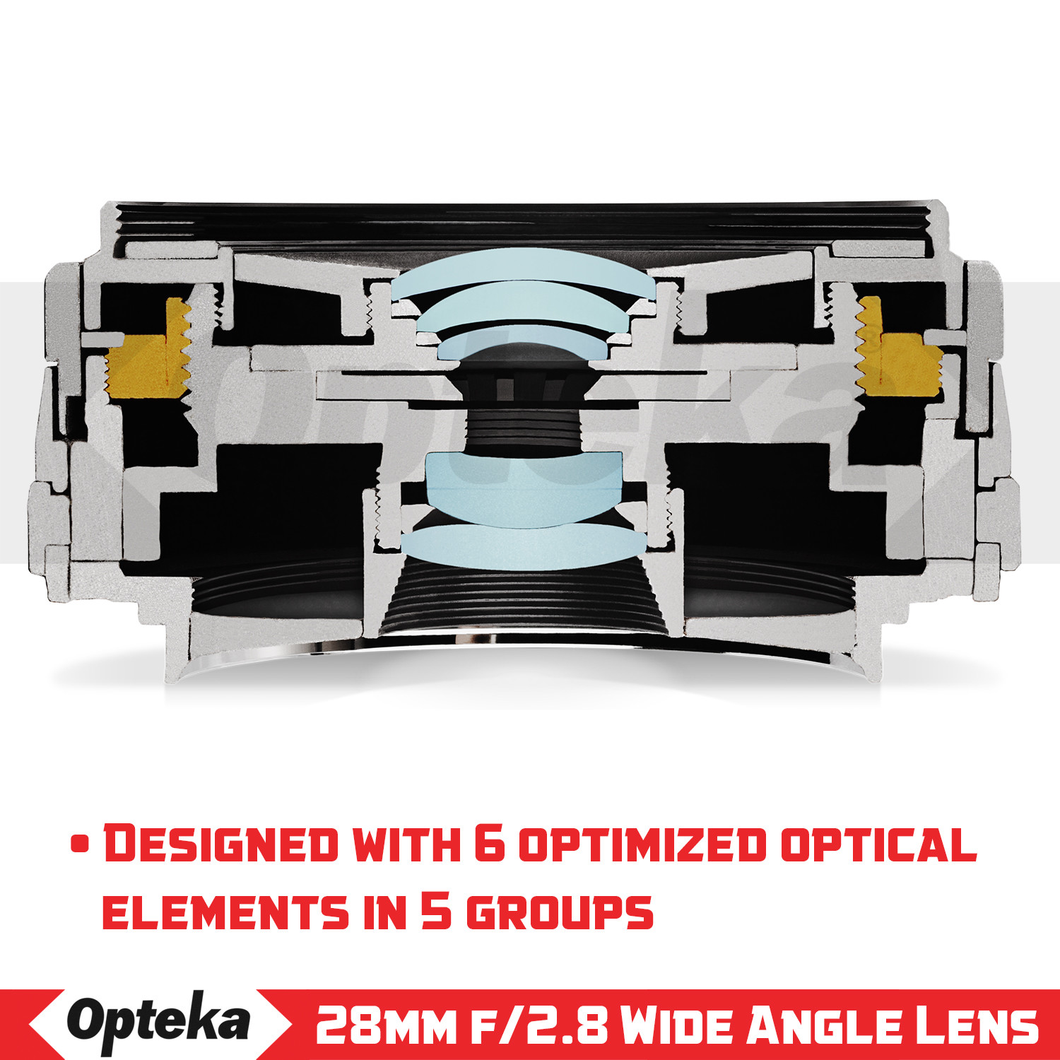 Opteka 28mm f/2.8 Lens for Panasonic GH5 GH4 GX85 GF8 GF7 GX850 GX8 G85 G9 G7