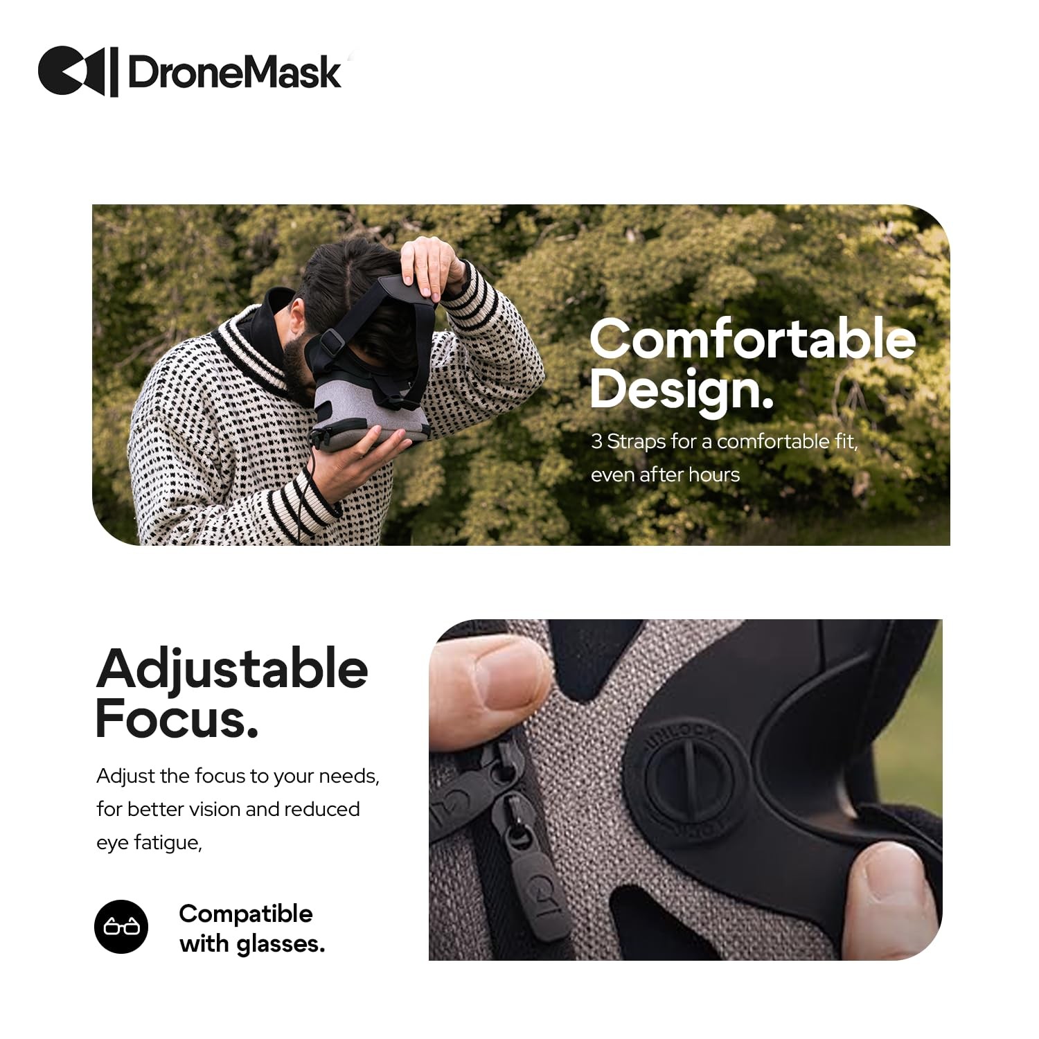 2 | FPV Goggles for All Camera Drones | Unibody Lens | HD FPV Goggles | Compa…