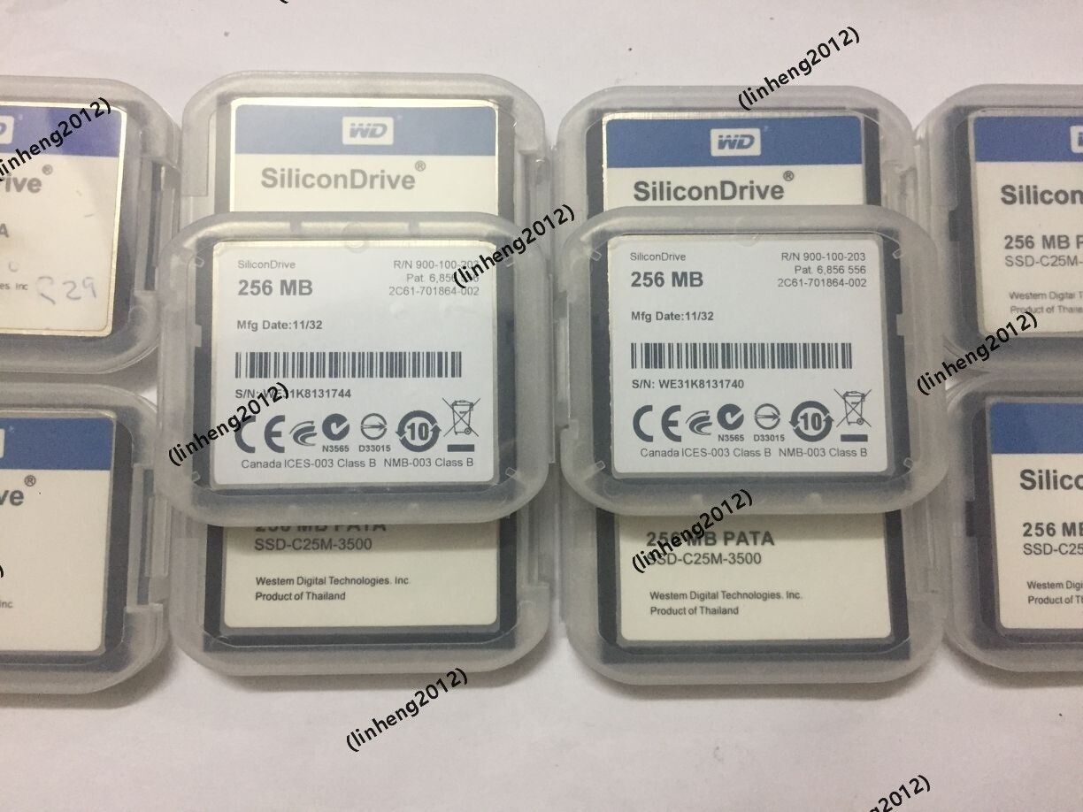 10PCS WD SILICONDRIVE 256MB CF cards PATA compact flash SSD-C25M