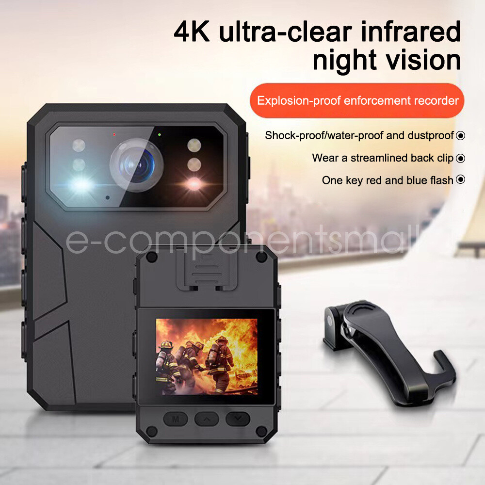 0-64G Body Camera 4K 2K 1080P Police Audio Video Recording IR Night Security Cam