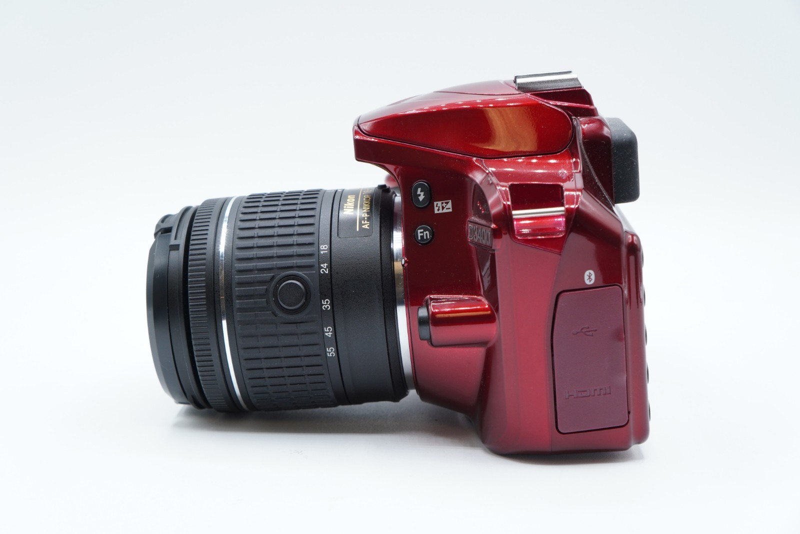 Nikon D3400 Red Camera Kit 18-55mm VR top mint 8 Shutter #280