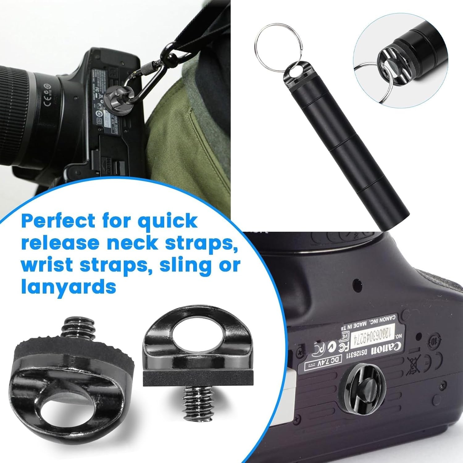 Versatile 1/4-20 Thread Screw Holders with Rubber Buffer for Strong Connections
