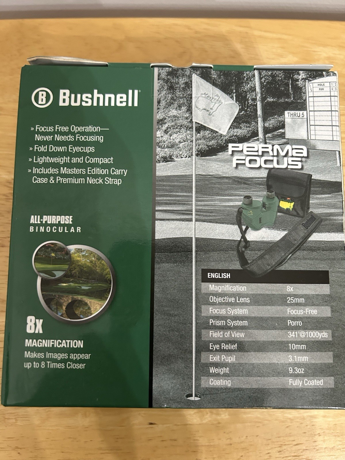 Bushnell 2026 Masters Edition Binoculars 8x25mm Perma Focus Green Golf