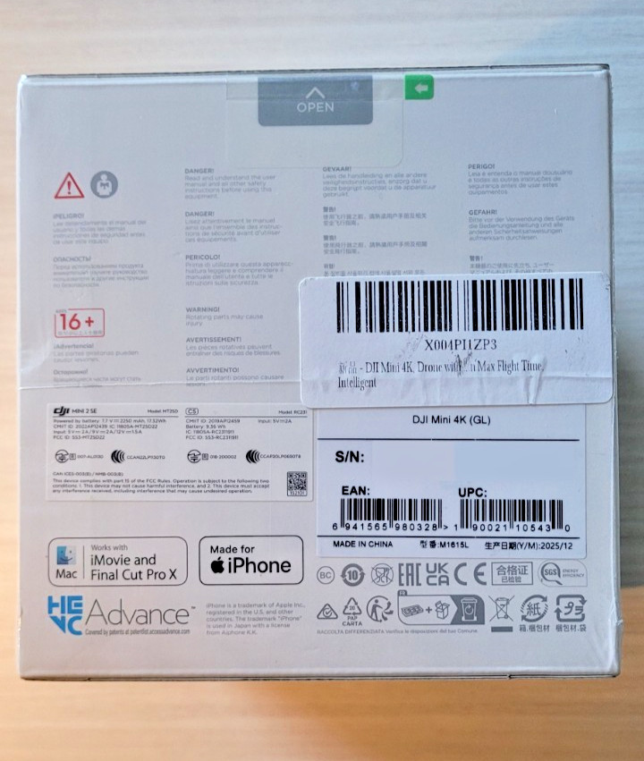 DJI Mini 4K Camera Drone (31-min) Drone with 4K UHD Camera *BRAND NEW SEALED*