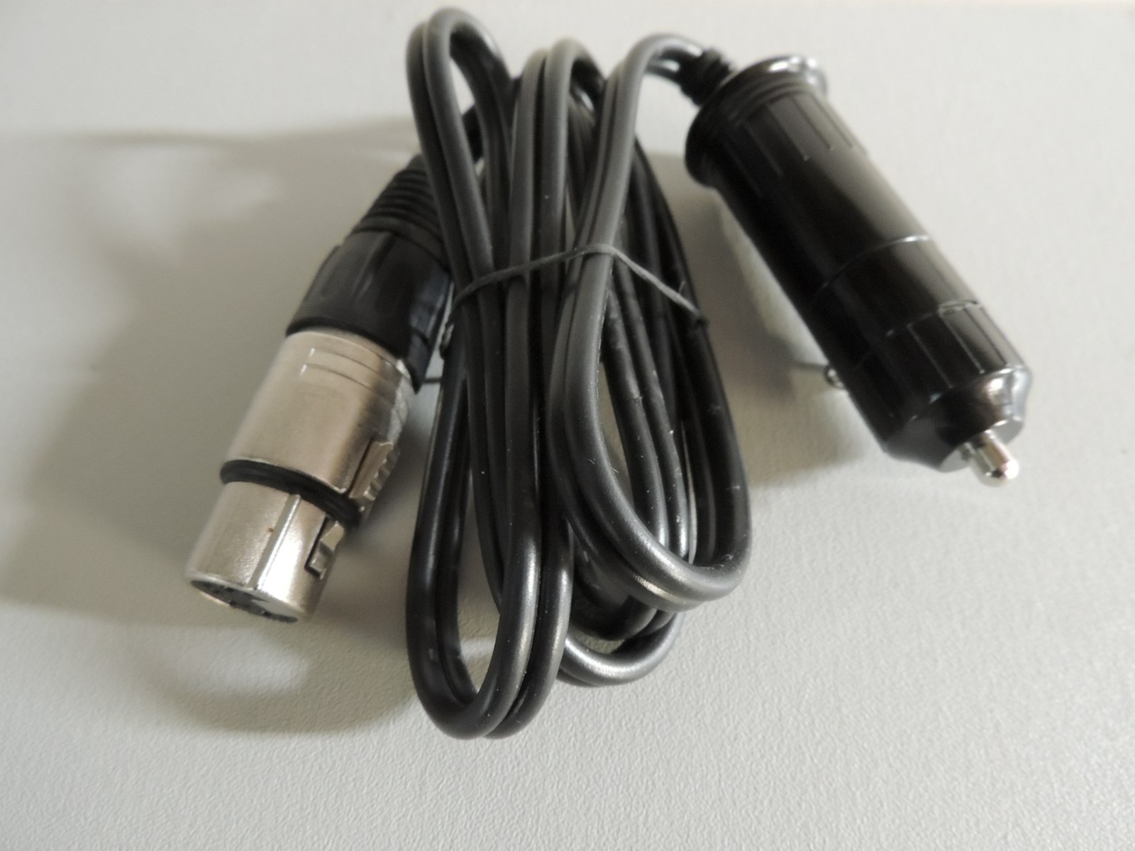 3 ft 4 Pin XLR Female to Auto 12 Volt DC Power Cable not fused