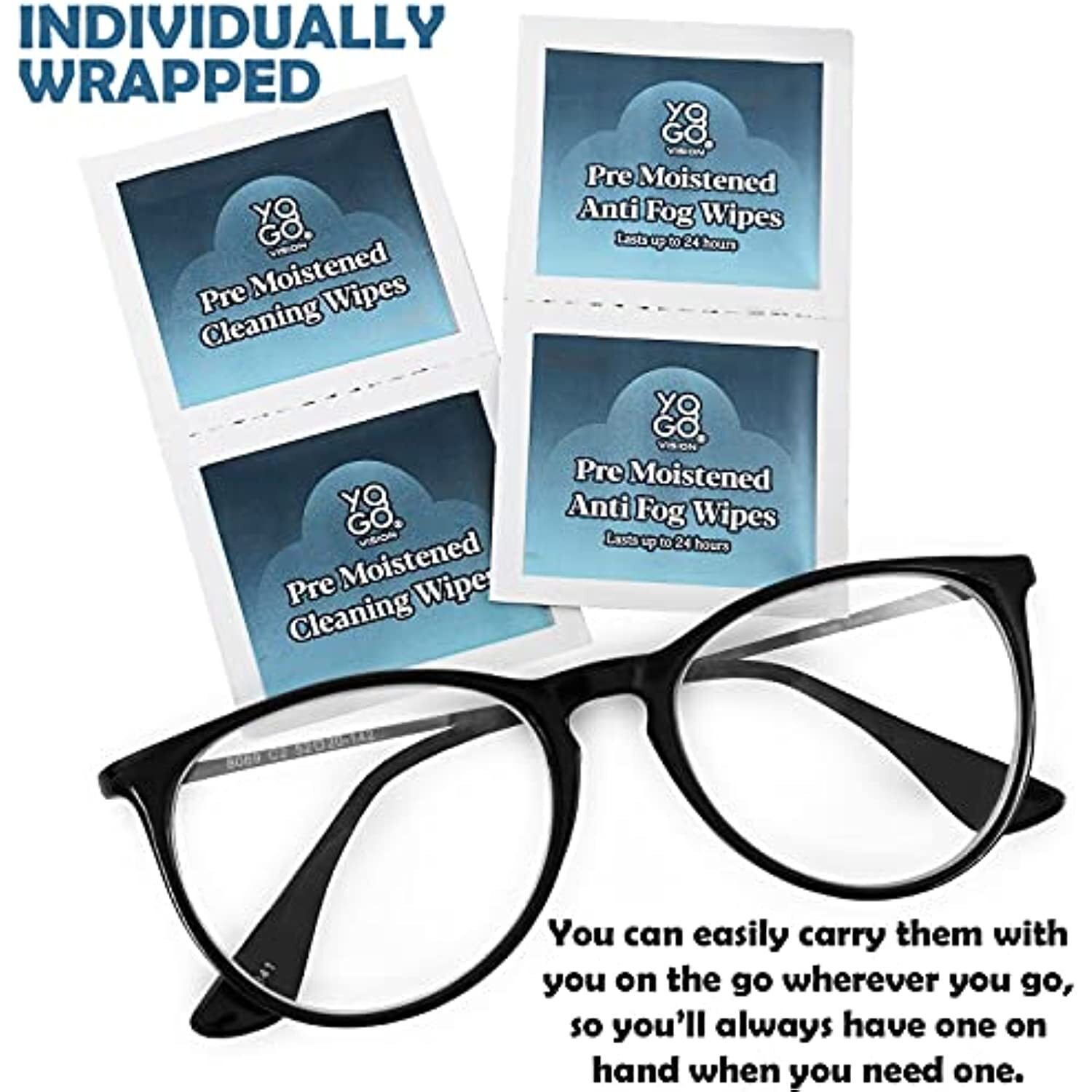 Anti Fog Wipes for Glasses Pre Moistened Cleaner Lens Wipes for Screens,