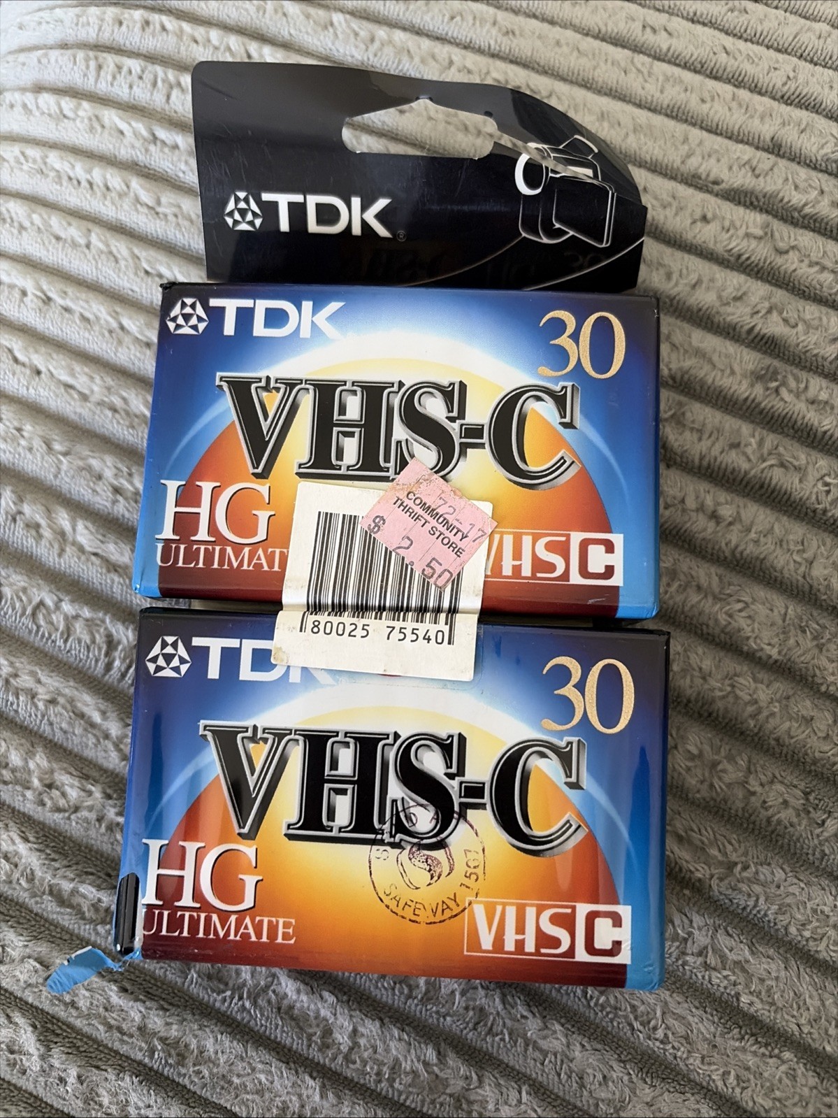 TDK – VHS-C HG Ultimate 30 Camcorder Videotape Package of 2 Sealed