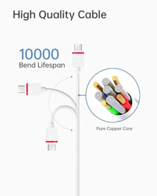 Barrel Plug to USB-C Adapter for Ring USB-C Cameras DC35 Female to Type C Male