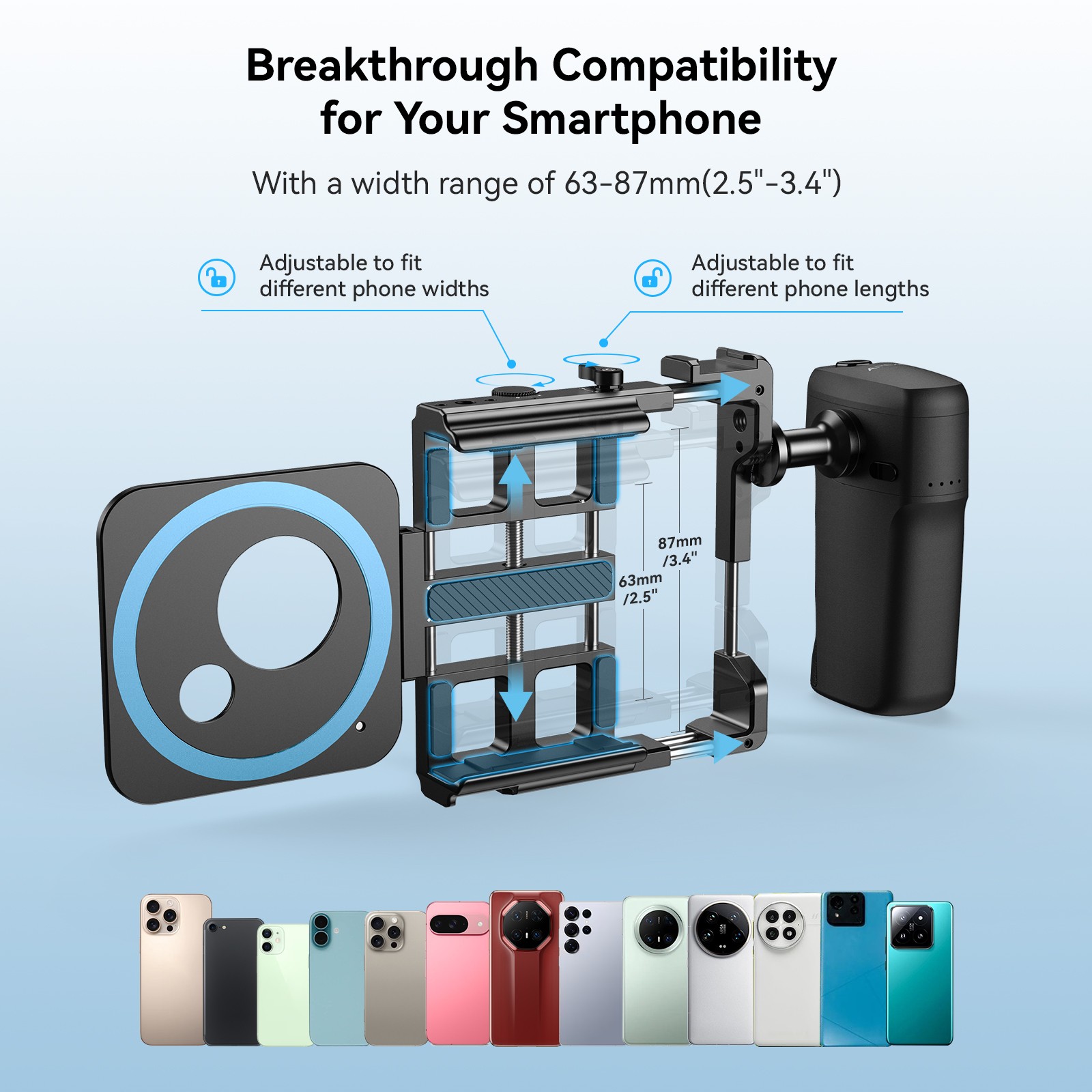 APEXEL Universal Phone Rig Video Kit, Phone Stabilizer for Videomaker