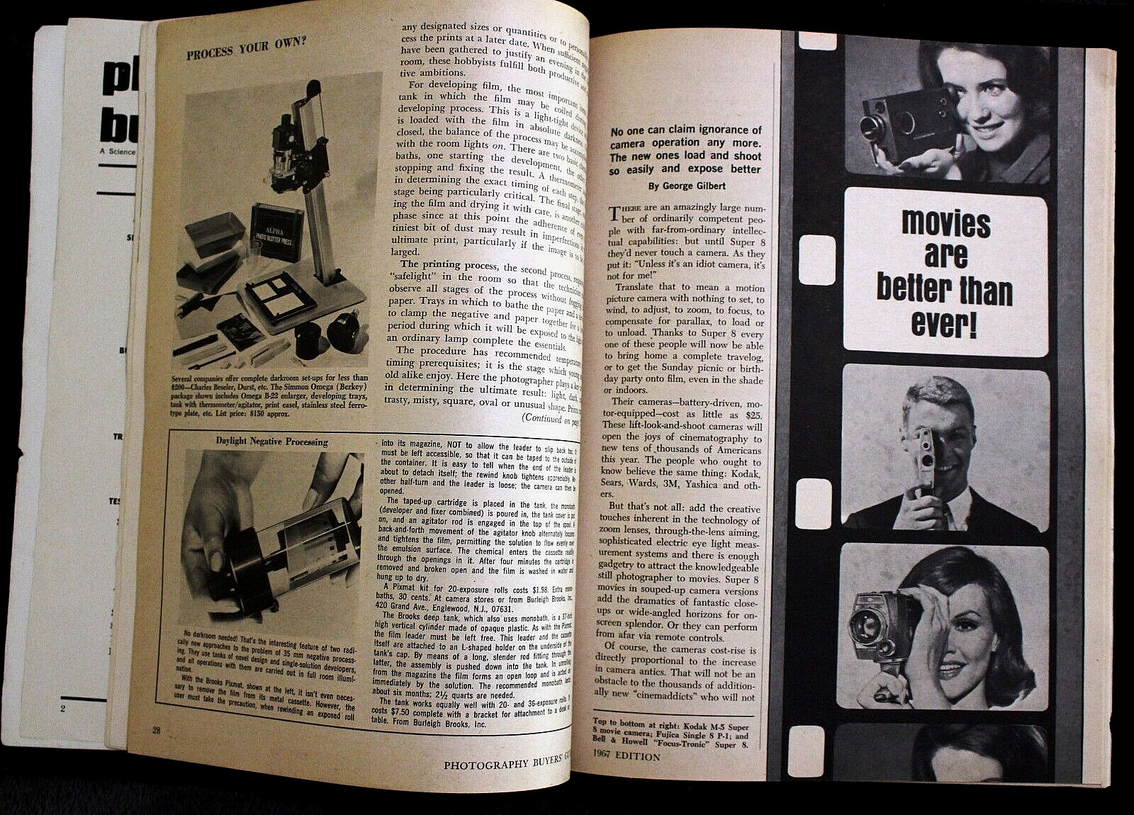 2 VINTAGE PHOTOGRAPHY BUYER’S GUIDES, Fall/Winter 1966 & Winter 1965, Tests!