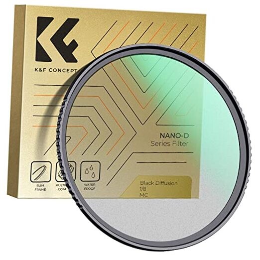 Black Diffusion 1/8 Waterproof Mist Cinematic Effect Camera Lens Filter 52mm