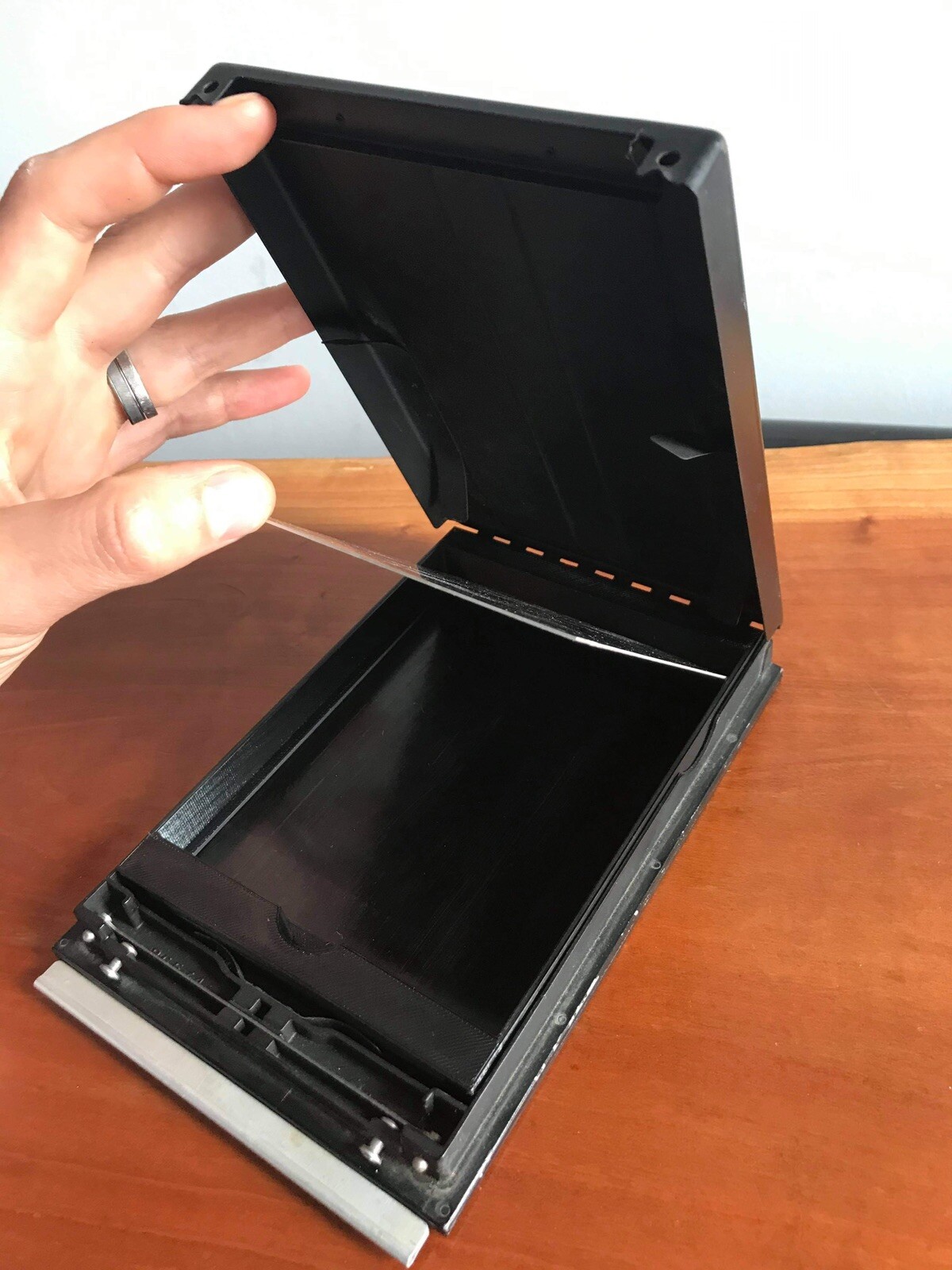 Wetplate or Dry Plate (J Lane) holder for full 4×5” plates- improved design
