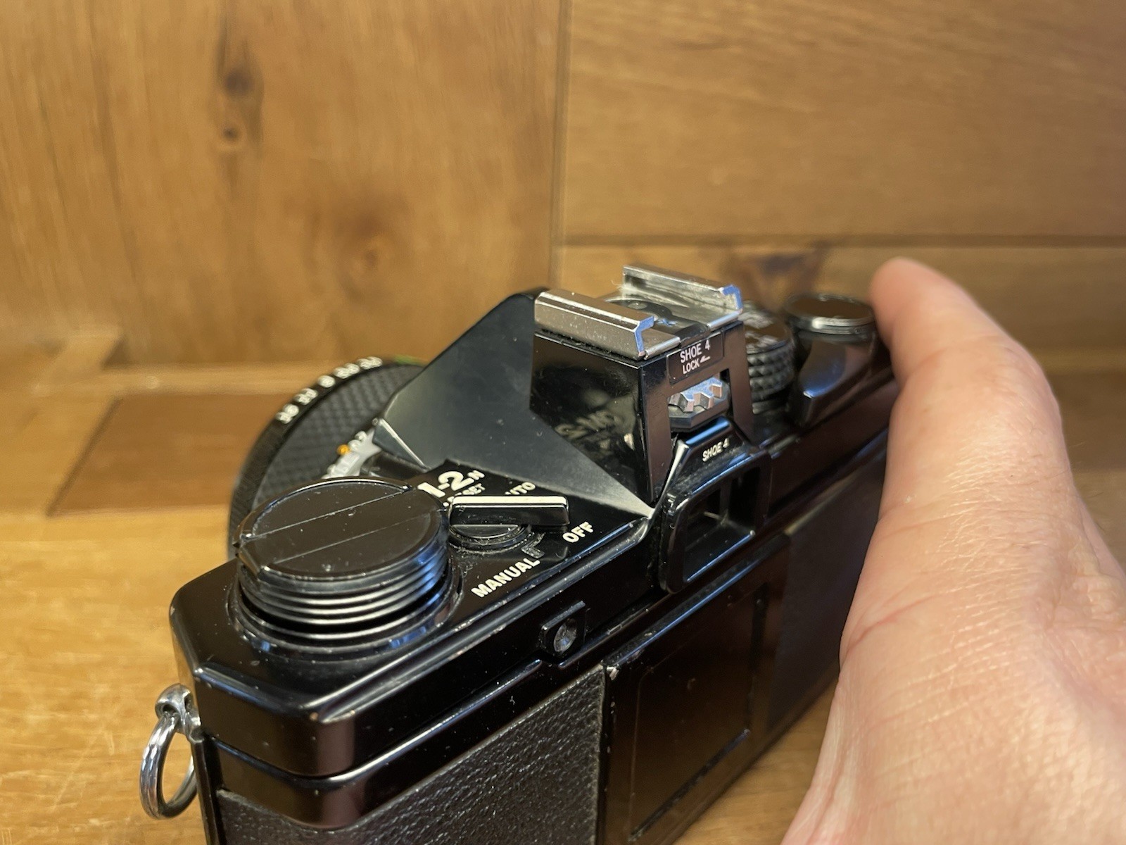 *Near Mint* Olympus OM-2N Black Film Camera Zuiko Auto W 28mm F/3.5 Lens From JP