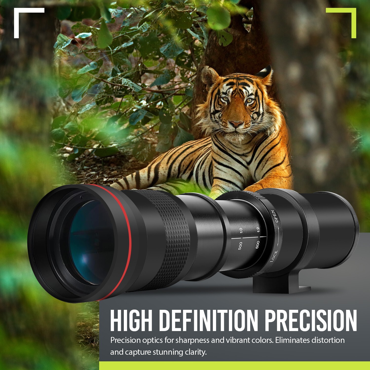 420-1600mm Telephoto Zoom Lens for Canon EOS R, EOS R3, EOS R5, EOS R6, EOS R7