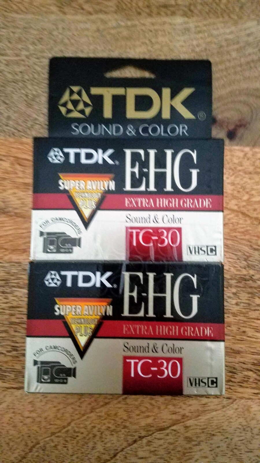 TDK 2 Pack E-HG TC-30 VHS-C Extra High Grade Camcorder Blank Tape NEW RECORDING