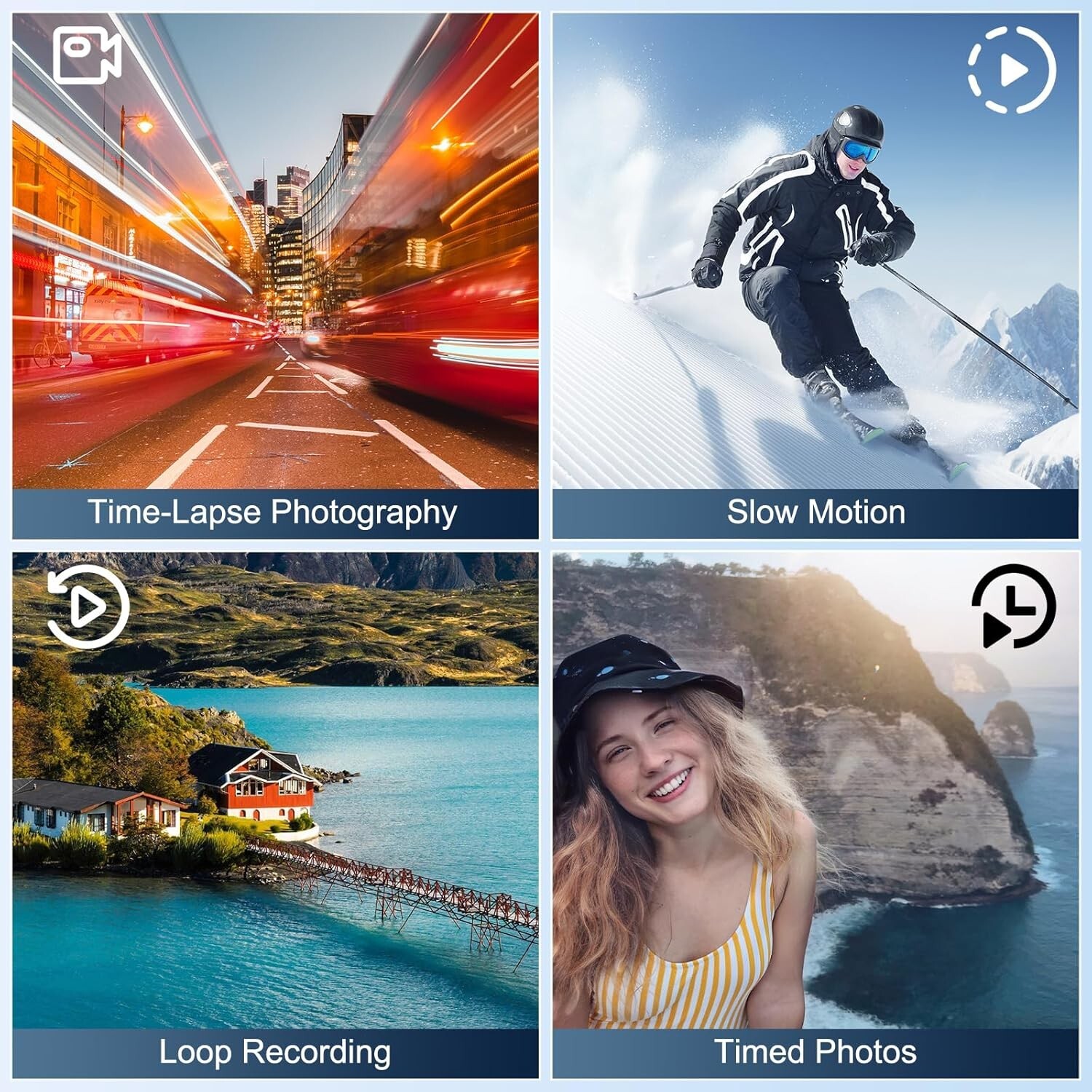 Video Camera Camcorder 4K WiFi 48MP Vlogging Camera for YouTube with Microphone