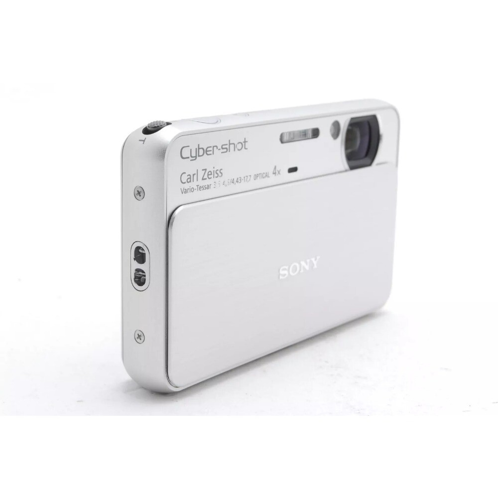Sony Cybershot Digital Camera DSC-T99 Silver 14.1MP W/ Charger & Memory