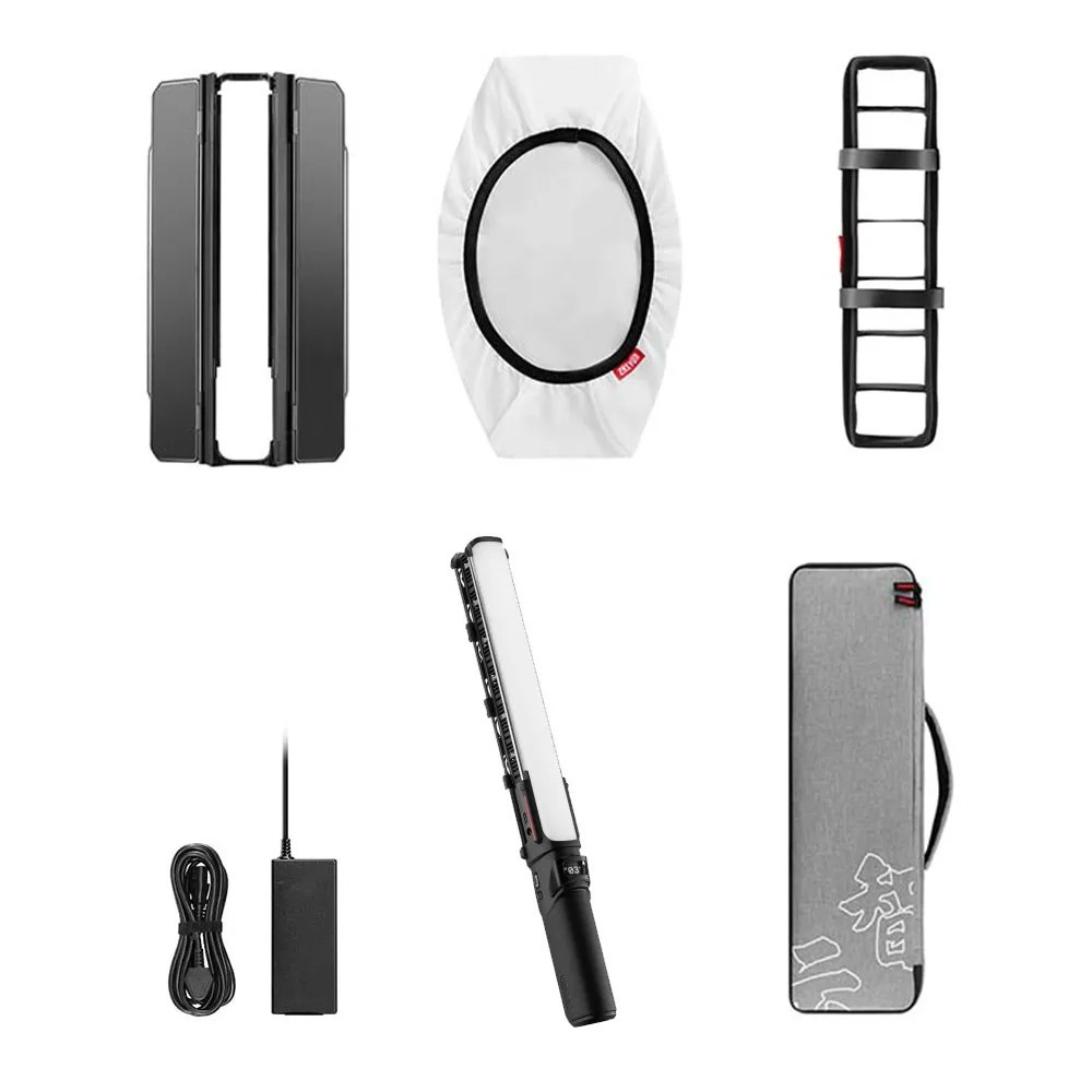Zhiyun Fiveray V60 Combo 60W LED Video Light Wand Handheld Light +Diffuser Grid