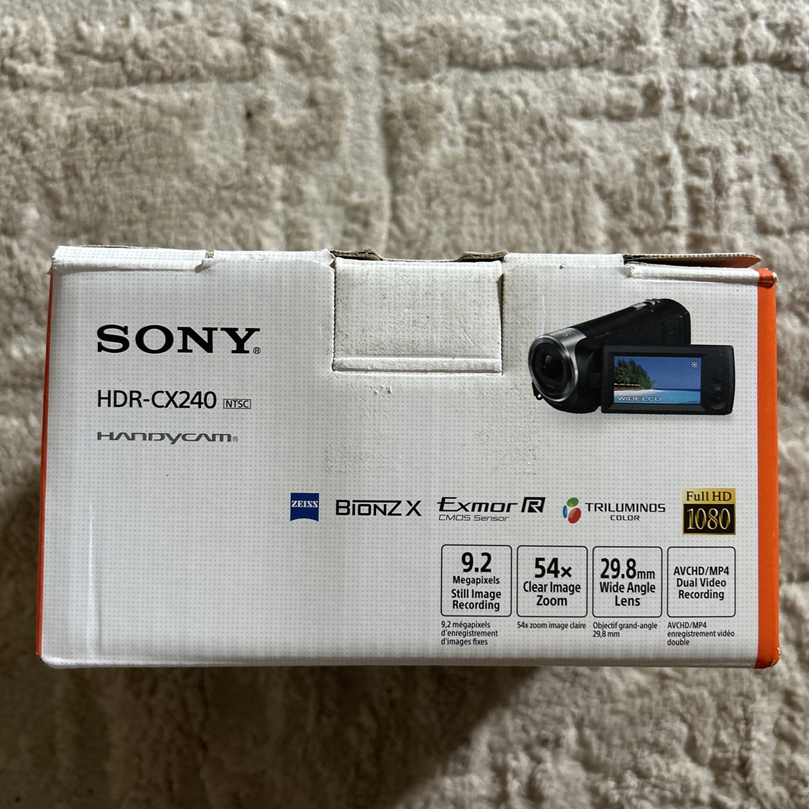 Sony CX240 Handycam Video Camera 54x Zoom 9.2MP 1080p Full HD