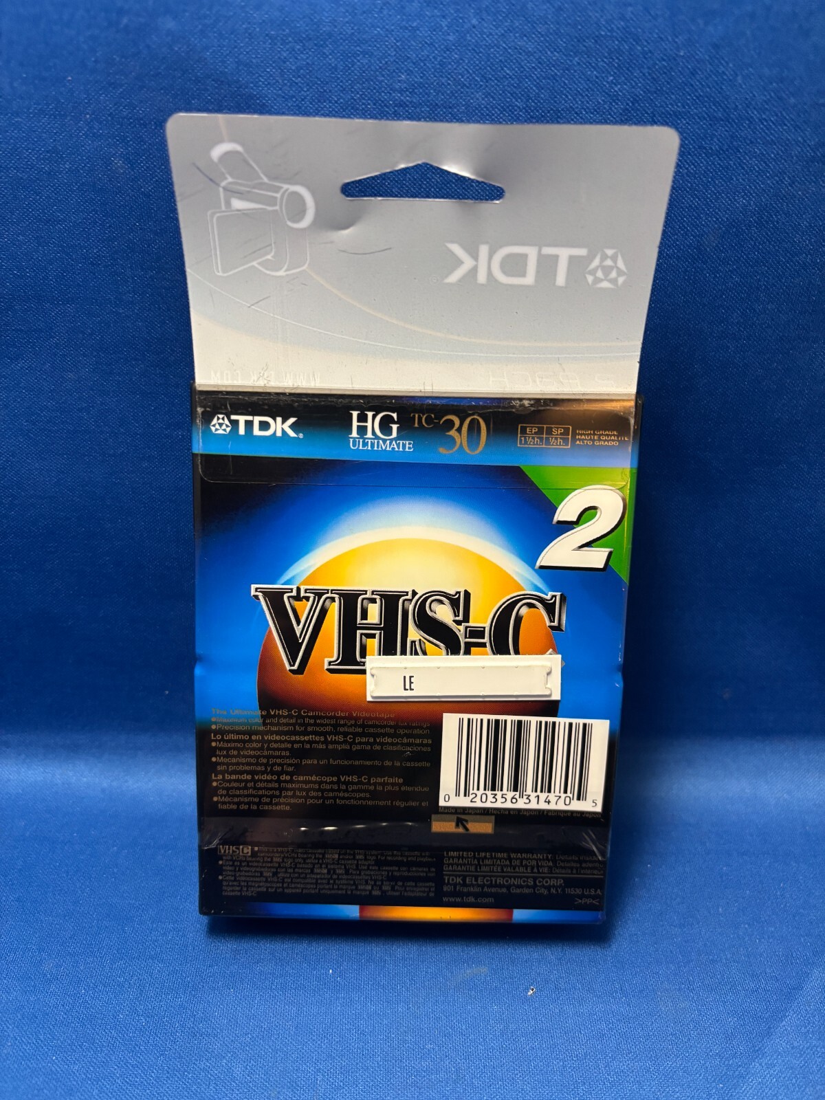 TDK VHS-C HG Ultimate C-30 Camcorder Video Tapes New TC-30HG Sealed