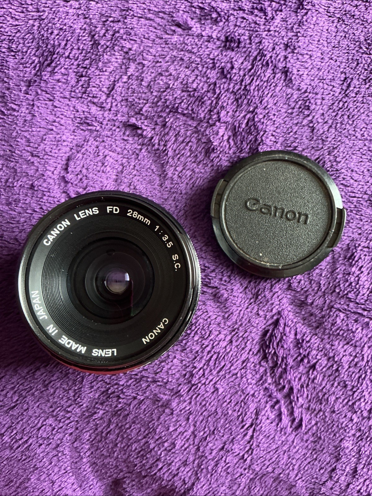 Canon FD 28mm 1:3.5 S.C Lens
