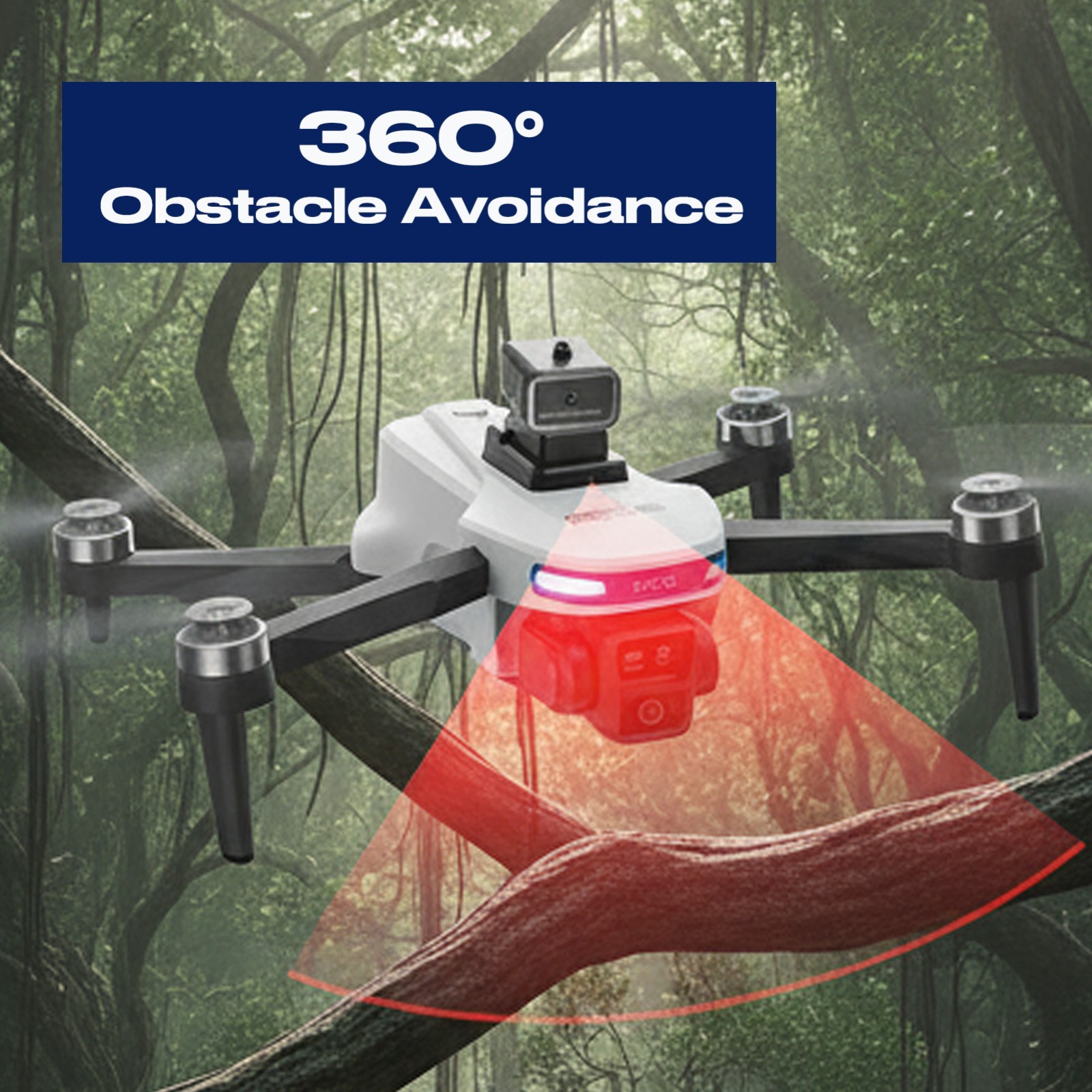 4K Cameras GPS Drone, 4.5” RC Screen, Brushless Motor, Auto Return, 2 Batteries