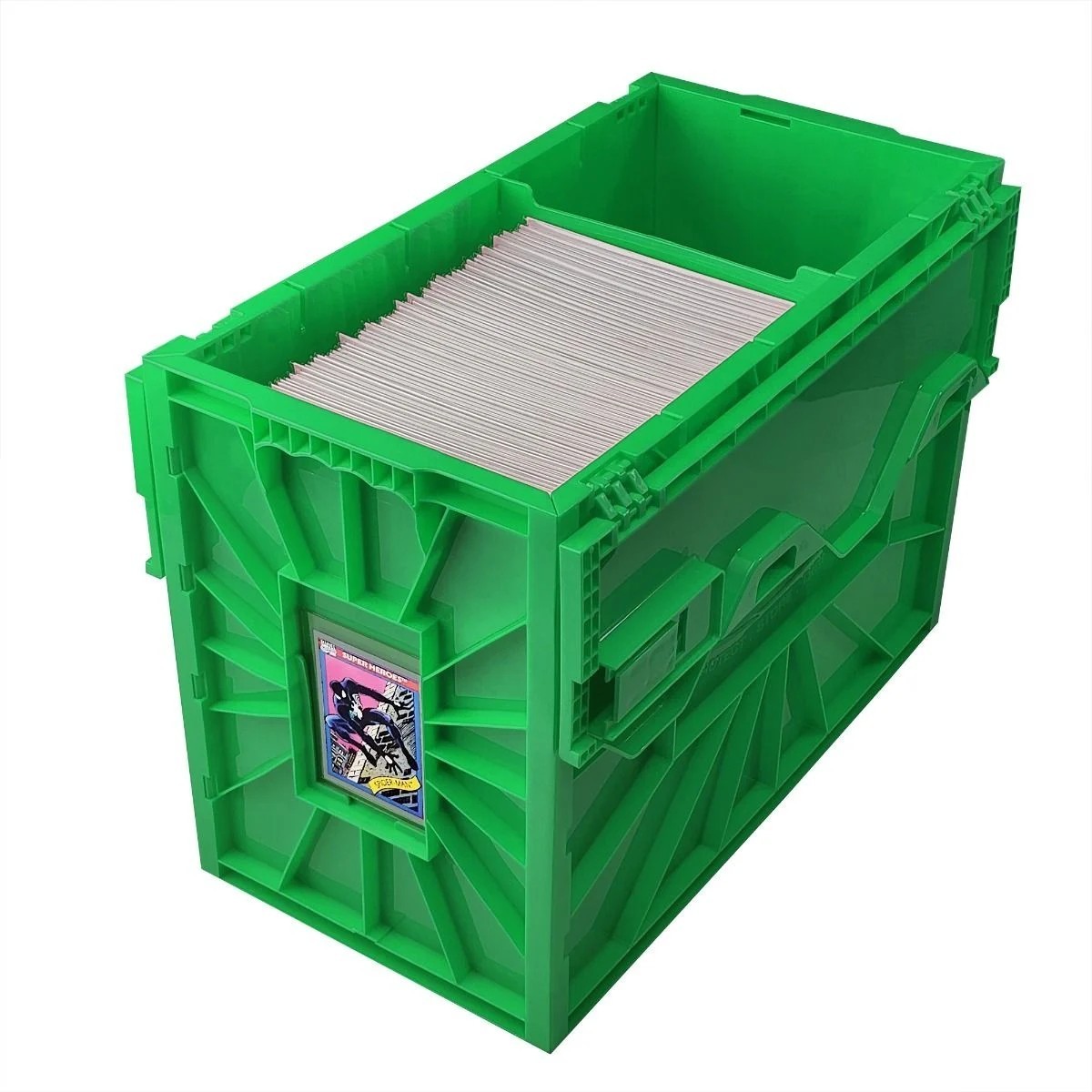 New (1 ct) BCW Short Comic Book Storage Bin-Green-Heavy Duty Plastic Bin