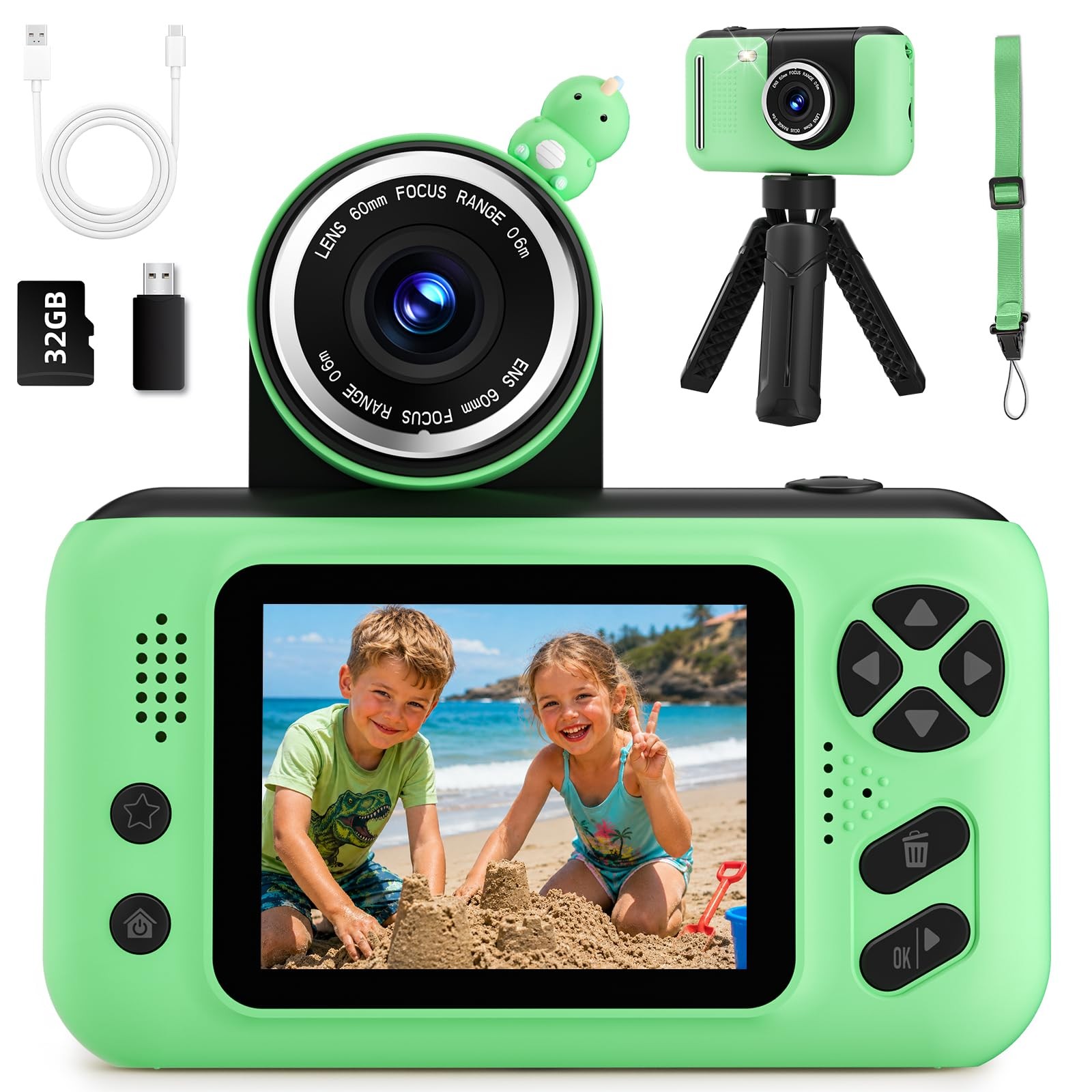, Birthday Gifts for Boys and Girls Age 3-8, Green