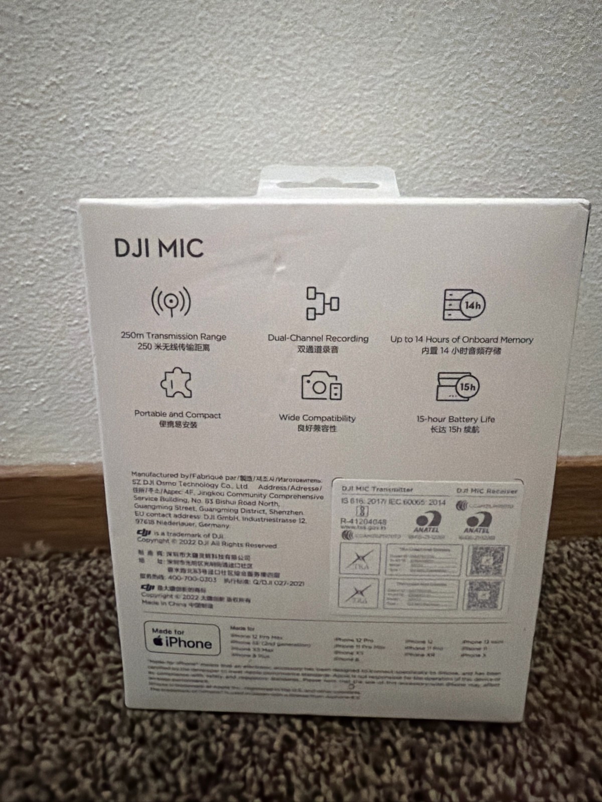DJI Mic Wireless Microphone Kit 2 TX + 1 RX + Charging Case