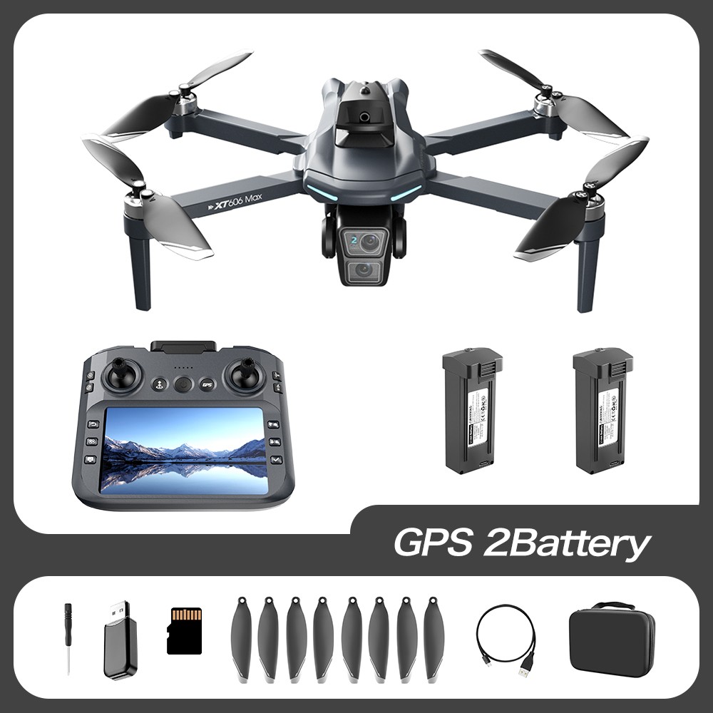 8K GPS FPV Drone with 4.5″ Screen Remote, Camera RC Quadcopter Dual Battery