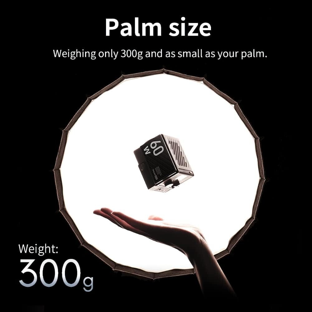 Zhiyun Molus G60 60W LED Video Light Bowens Mount Photography Lighting 2700-6500