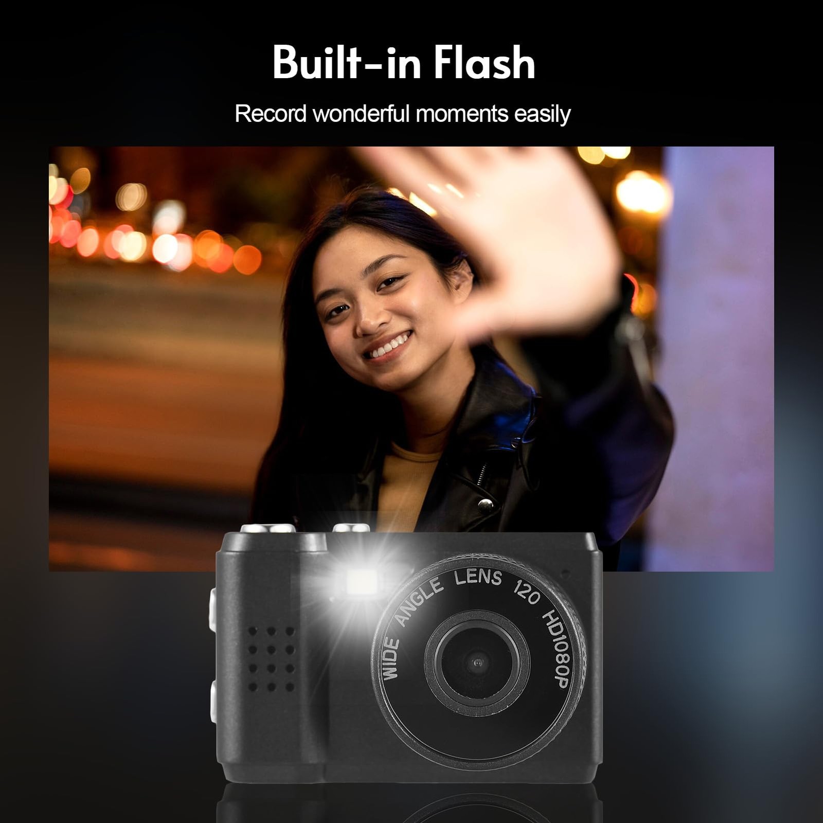 Mini 18g Digital Camera 1080P Video LCD Screen Built in Flash and Filters