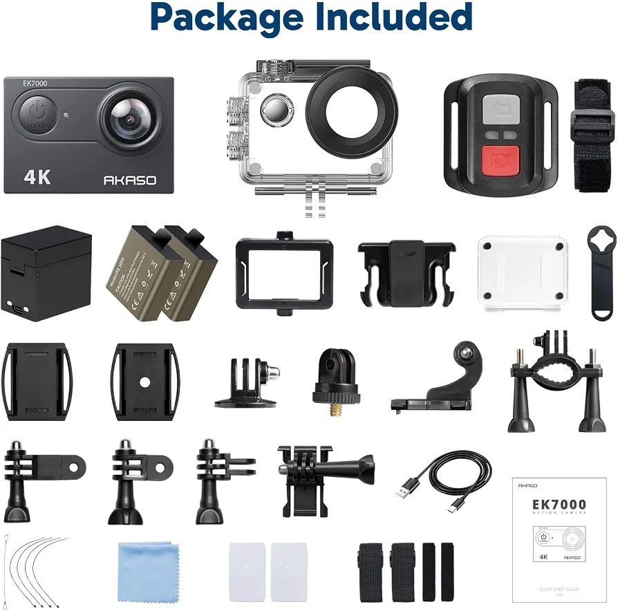 AKASO Ek7000 Ultra HD 4k WiFi Sports Action Camera Waterproof DV Camcorder 12mp