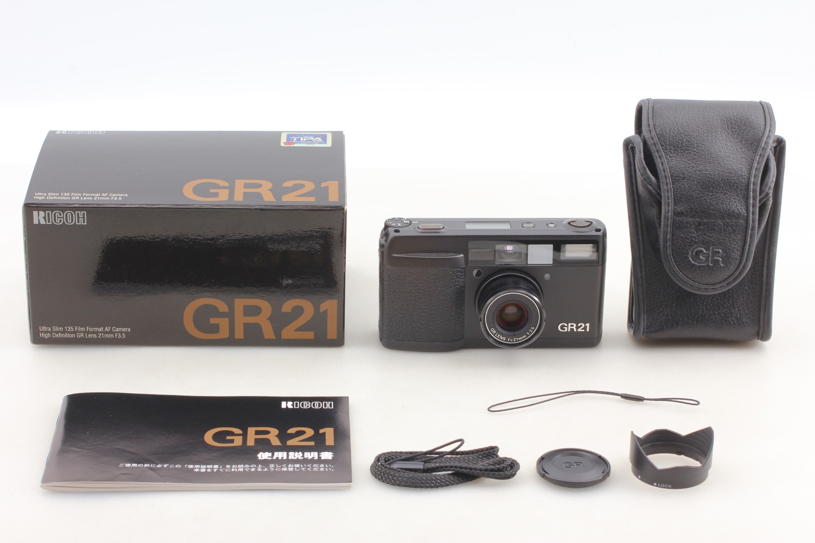 【Unused in Box w/ Hood】 Ricoh GR21 21mm f/3.5 Film Camera LCD Perfect From JAPAN