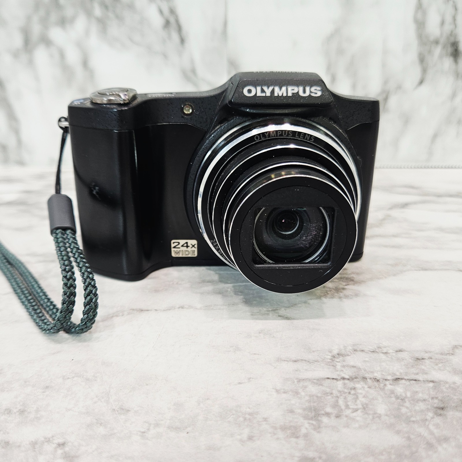 Olympus SZ-14 Digital Camera 14MP 24x Zoom Black Battery Works Clean