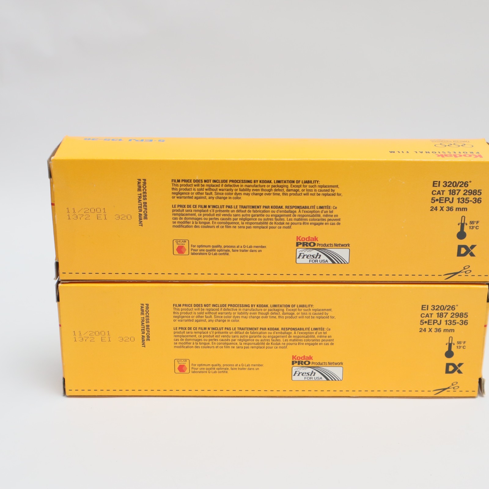 9 Rolls of Kodak Ektachrome 320T E6 135-36 Color Reversal Slide Film Exp 11/2001