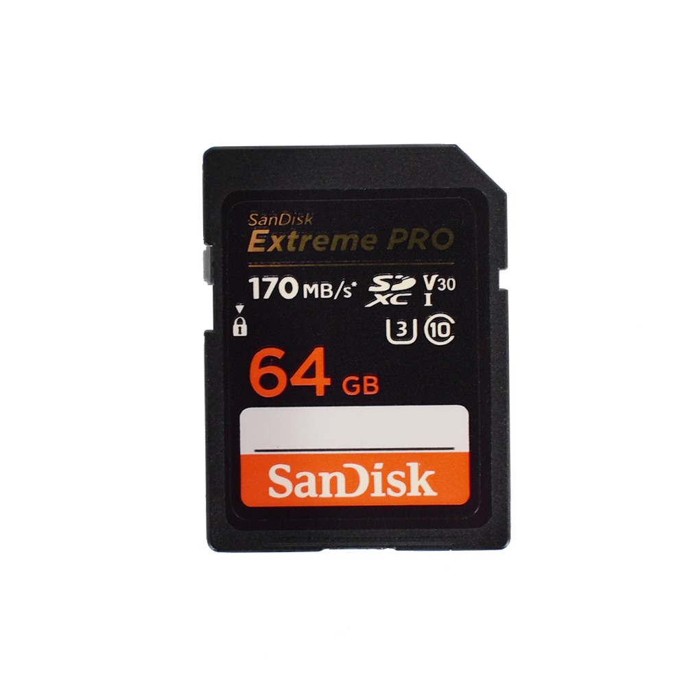 SanDisk 64GB Extreme PRO SD SDXC Card 170MB/s Class 10 UHS-1 U3 4K Memory V3