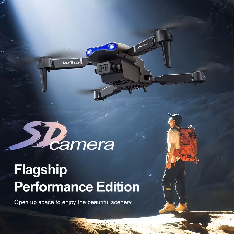 4K Dual Camera 4 Battery Brushless Drone Obstacle Foldable 5G WiFi Screen Remote