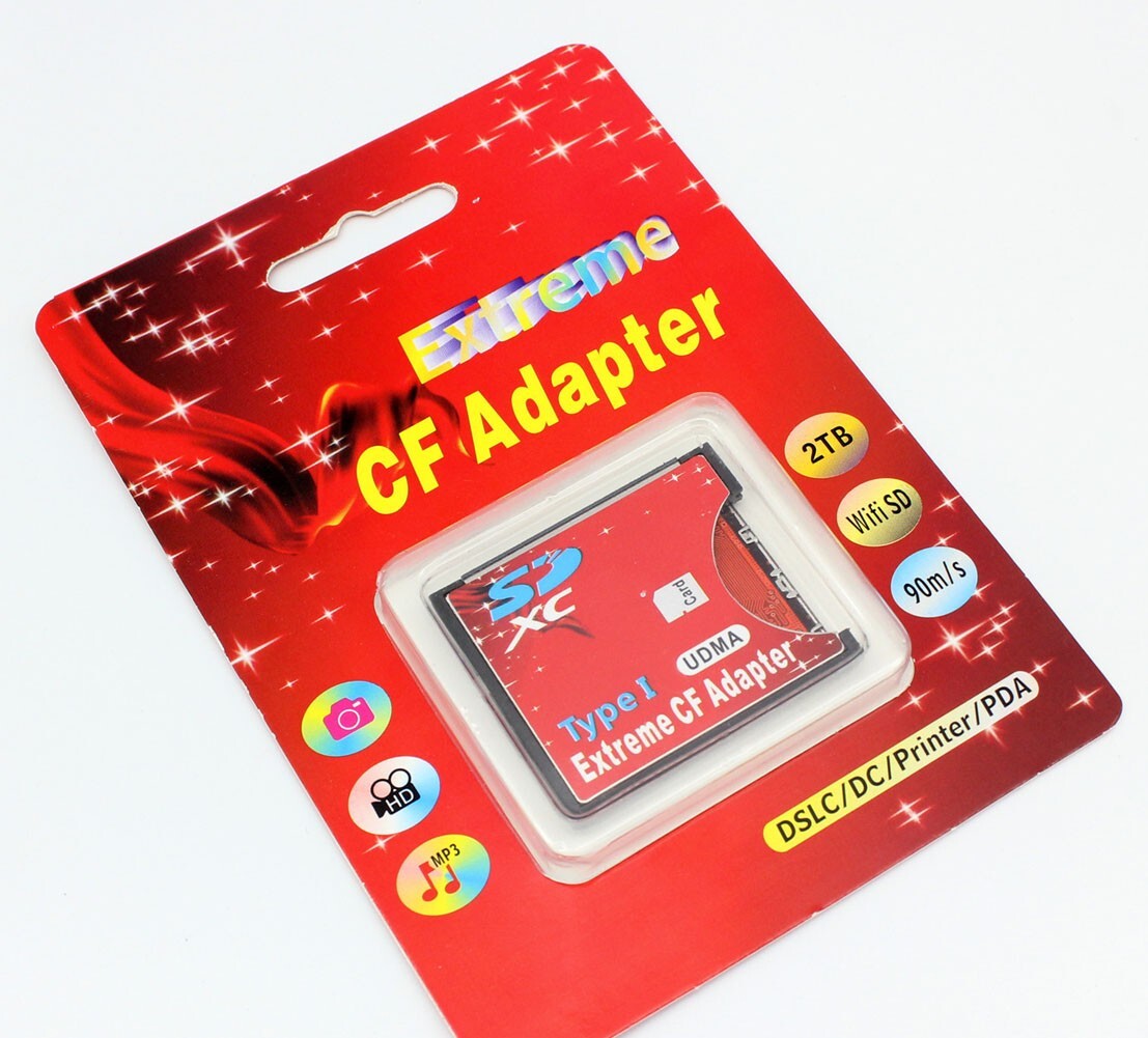 Micro SD SDHC to Compact Flash CF 1 Type I Card Adapter Converter 16GB 32GB 64GB