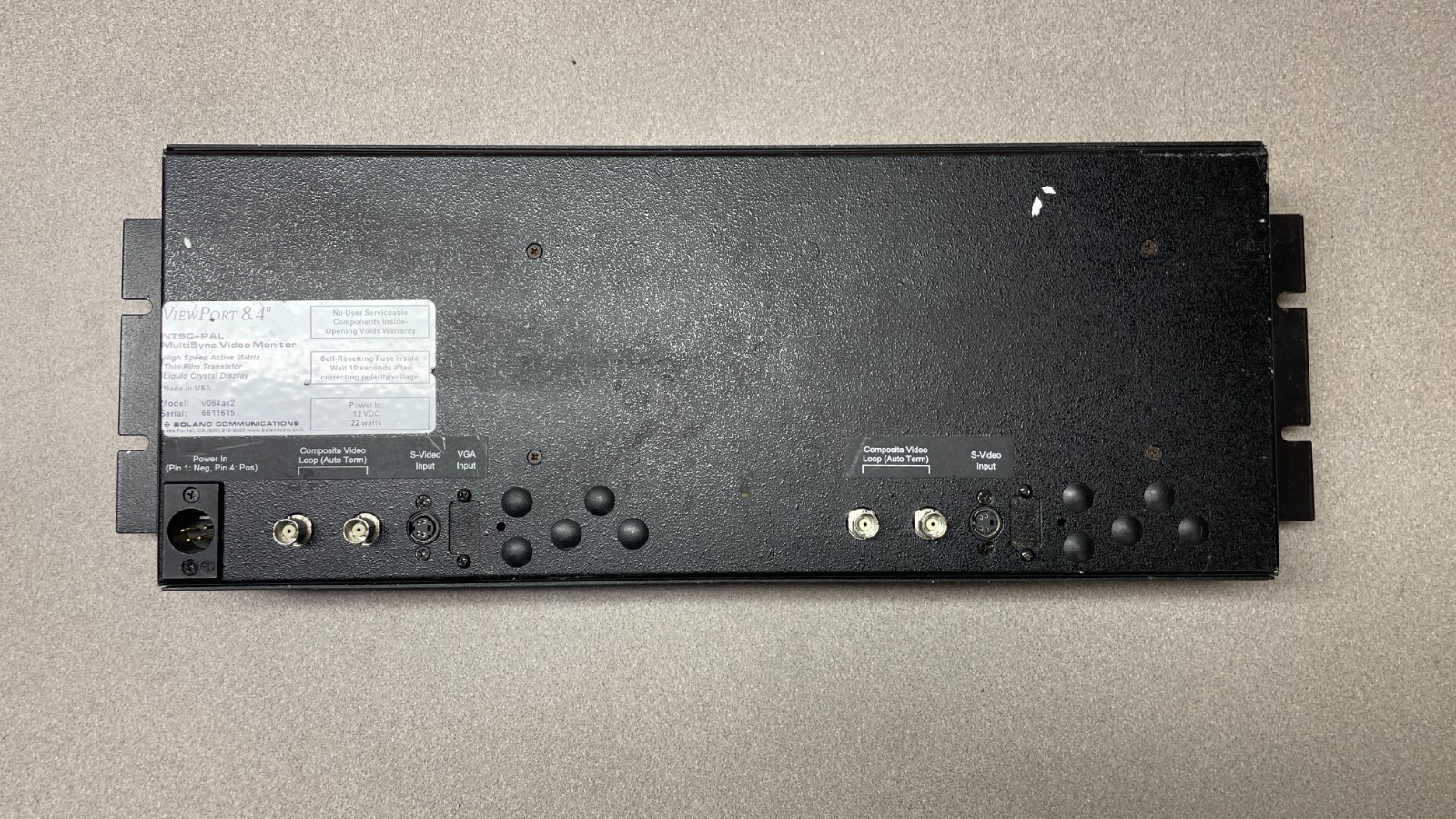 Boland ViewPort 8.4″ Multi Sync Video Monitor Model v084ax2