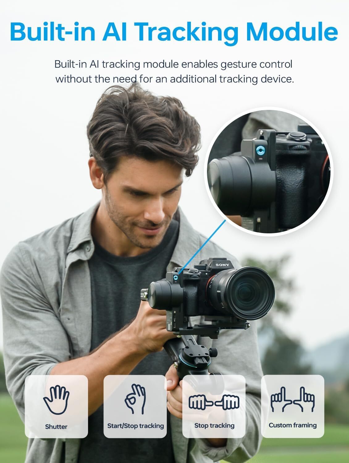 Refurbished | Feiyu SCORP-2 Kit Camera Gimbal Stabilizer with AI Face Tracking
