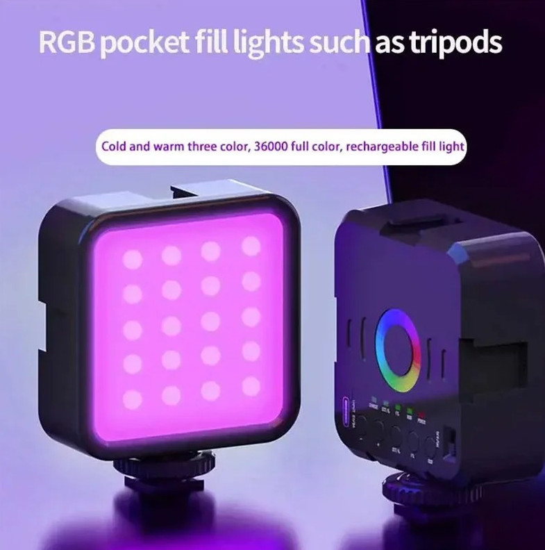 1pc Adjustable Mini RGB LED Fill Light with Soft Lighting for Photography – NEW