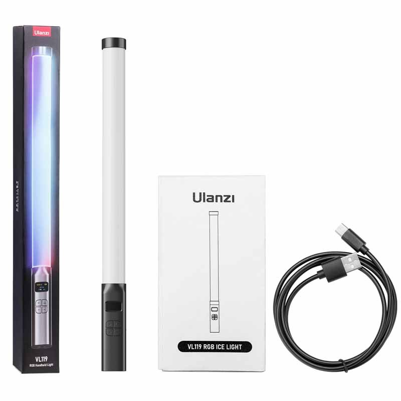 Ulanzi VL119RGB Tube Led Video Light Handheld 2500K-9000K Mini Photography Light