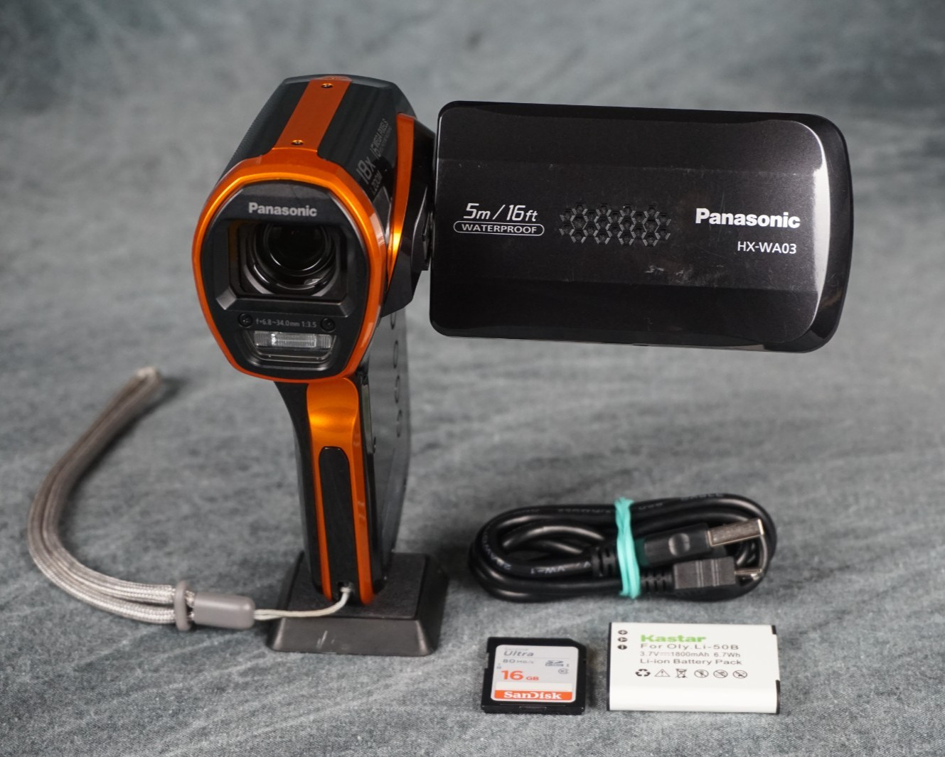 Panasonic HX-WA03 Full HD 1080p 30fps MP4 Flash Camcorder Waterproof 5x Tested