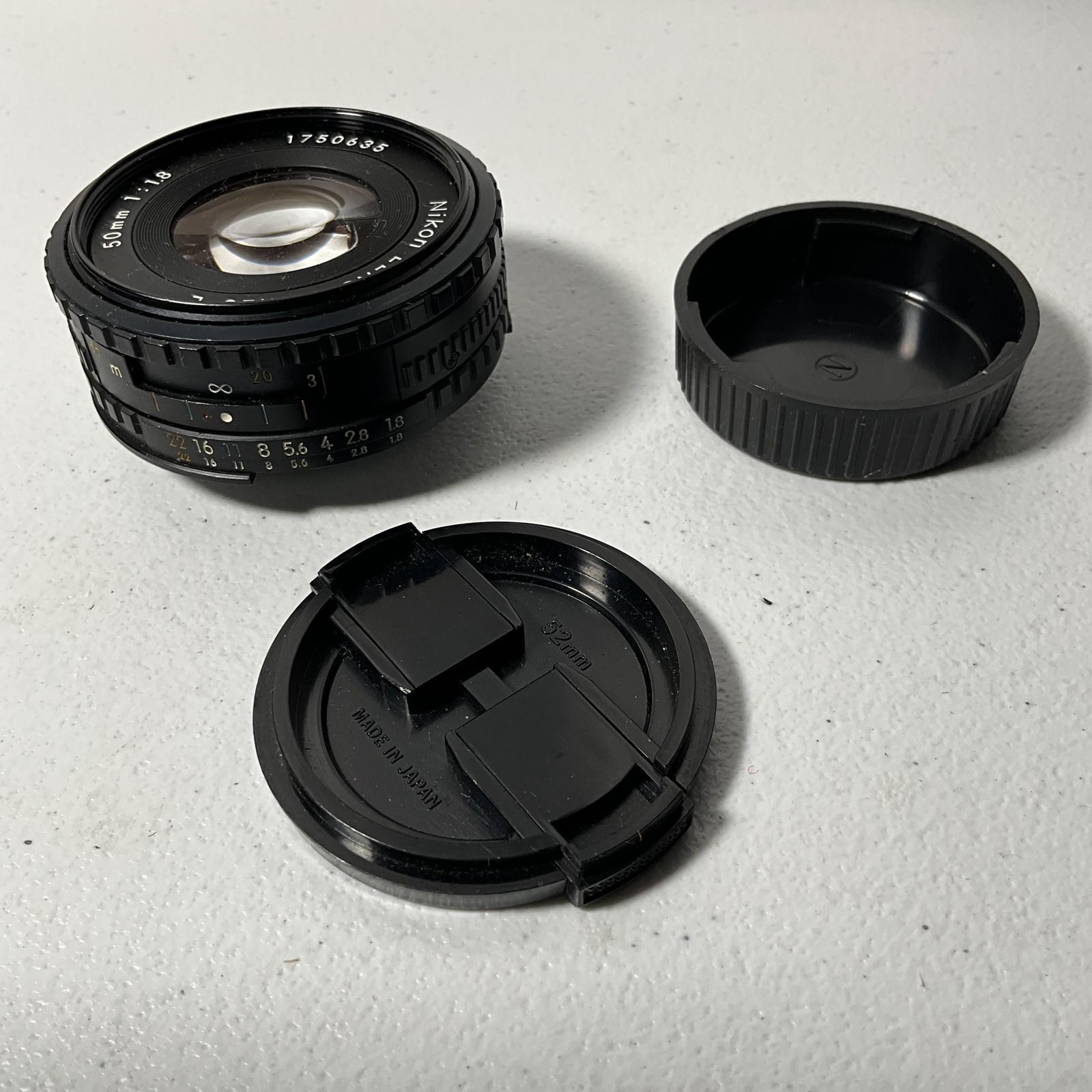 Nikon Nikkor 50mm f/1.8 Series E Manual Focus Prime Lens Made in Japan 52mm