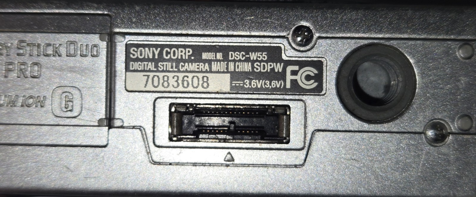 Sony Cyber-shot DSC-W55 7.2MP Digital Camera Silver For Parts Only Pls Read