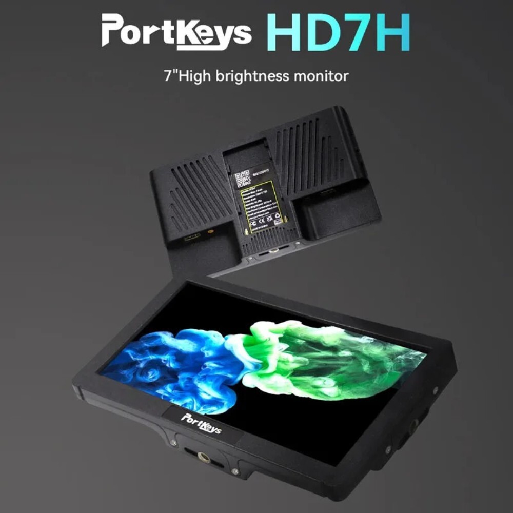 Portkeys HD7H DSLR Camera Field Monitor 7” 1000nit Top Shortcut Keys 1/4 Screw