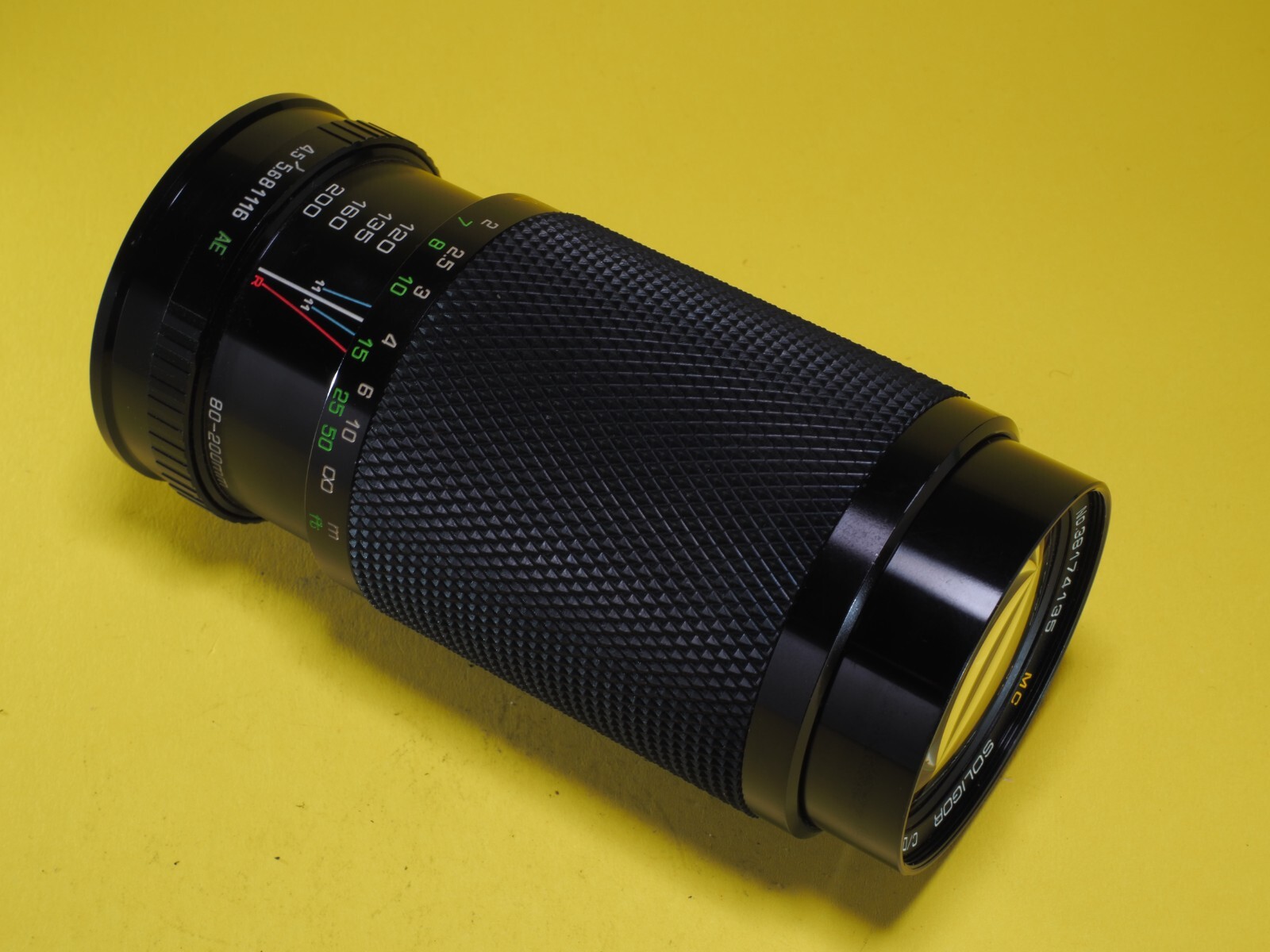 Soligor 80-200mm f4.5 One Touch Telephoto Zoom Macro Lens Konica AR Mount