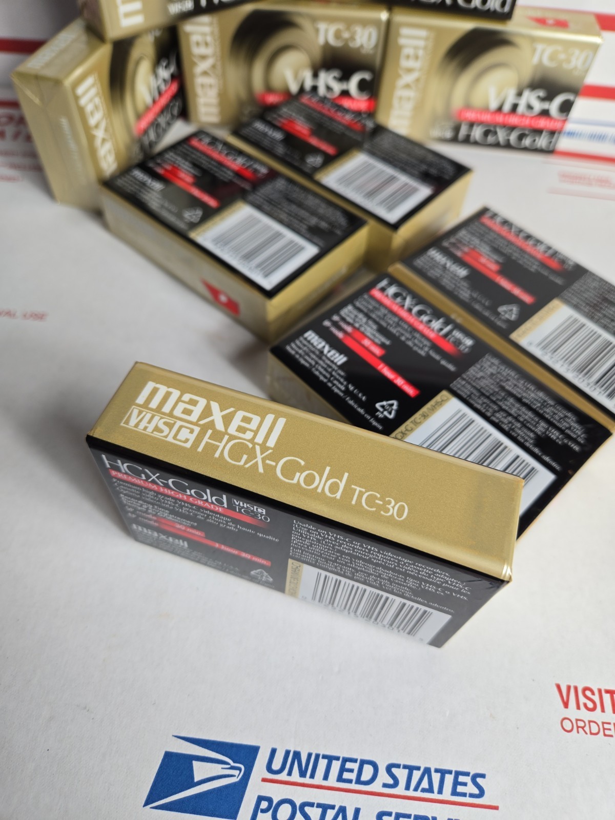 Maxell HGX-Gold TC-30 VHS-C Camcorder Videotape 10 Pack Premium High Grade New